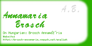 annamaria brosch business card